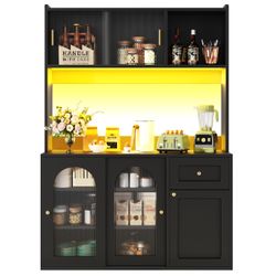 MODFU Hochschrank Küchenschrank,Vitrinenschrank,Buffetschrank (Moderne Küch günstig online kaufen