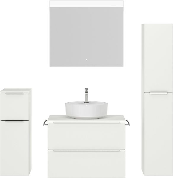 nobilia® Badmöbel-Set »Alvene« vormontiert, mit Soft-Close, 4 Stk. tlg. ink günstig online kaufen