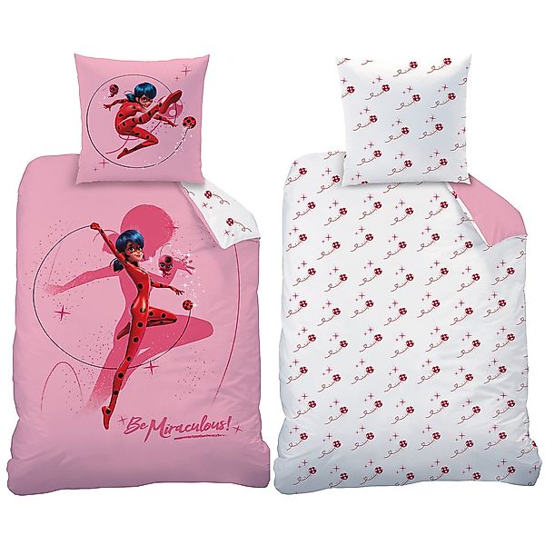 BERONAGE Kinderbettwäsche Miraculous Ladybug Shadow Bettwäsche günstig online kaufen