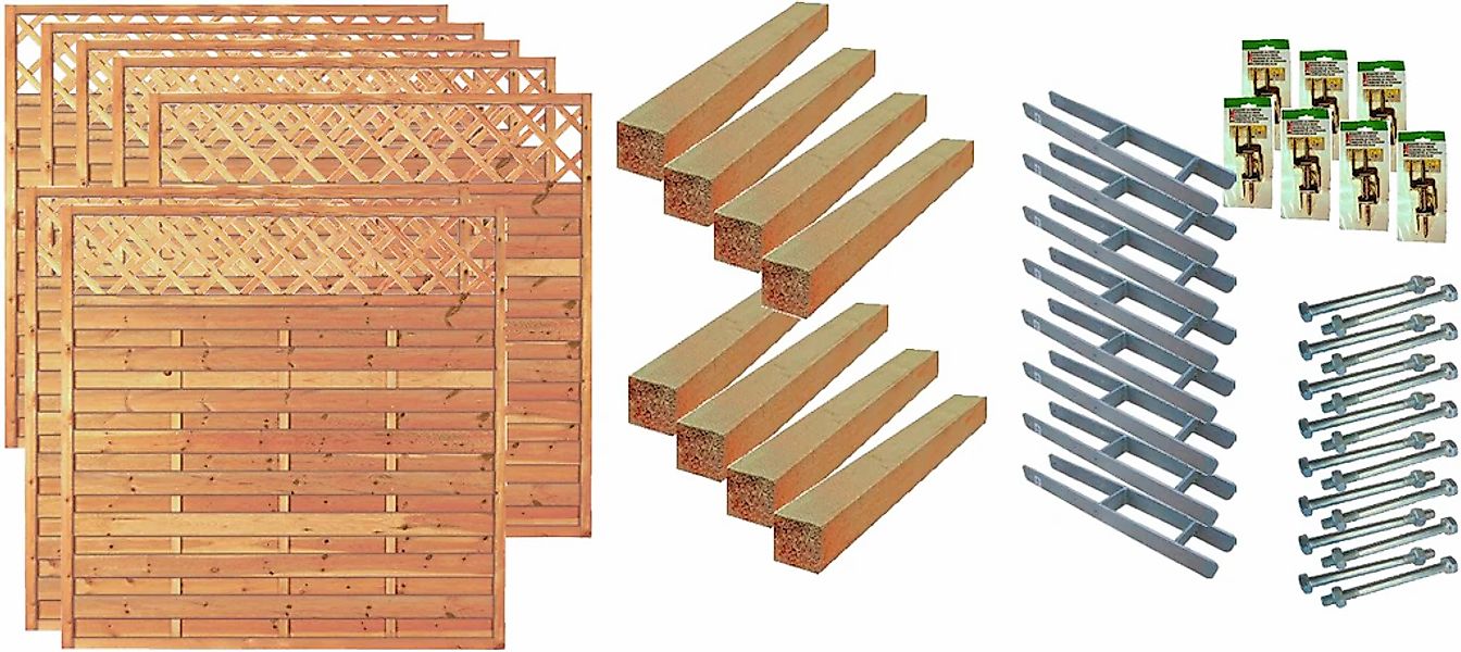 Tetzner & Jentzsch Dichtzaun "Memphis 5" 7 Elemente, LxH: 1332x180 cm günstig online kaufen