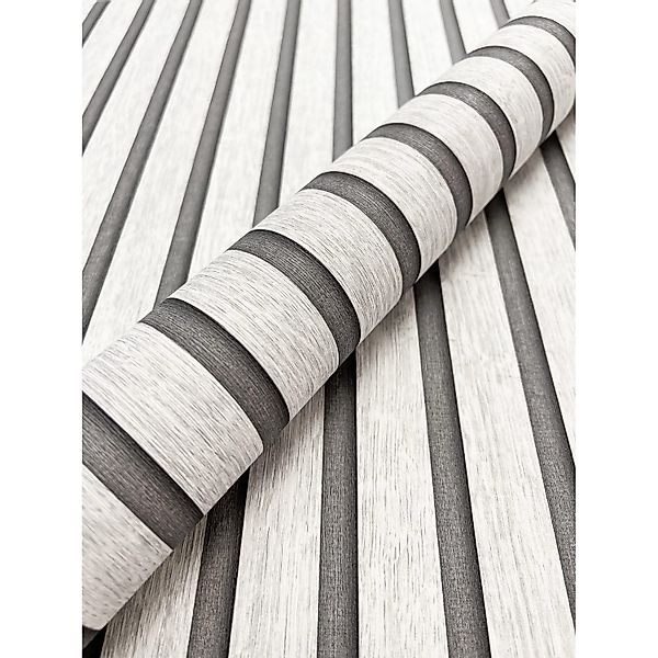 Newroom Vliestapete Bryan Light Grey Paneele Skandinavisch FSC® günstig online kaufen