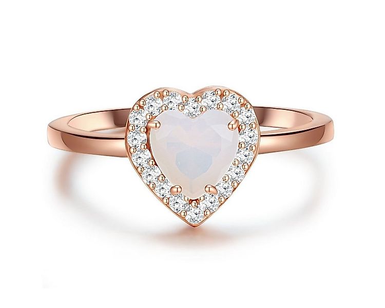 Glanzstücke München Silberring Herz roségold, Ring Sterling Silber roségold günstig online kaufen