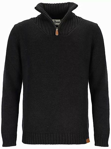 tomBrook Troyer Herren Strickpullover Uni - Pullover mit Stehkragen und Rei günstig online kaufen