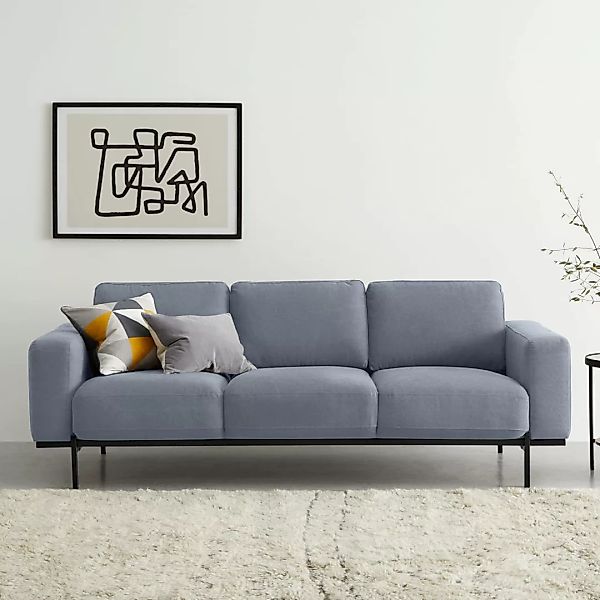 Jarrod 3-Sitzer Sofa, Blau - MADE.com günstig online kaufen