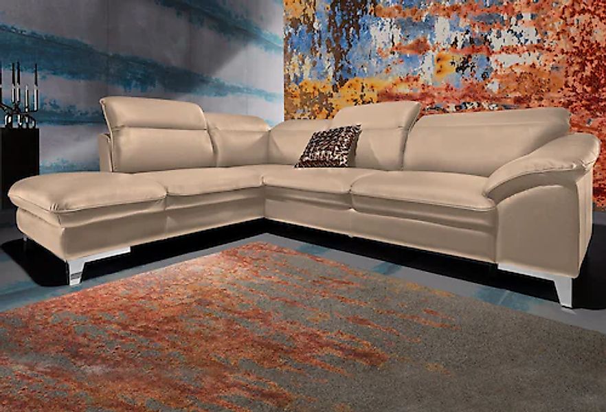 COTTA Ecksofa "Teresa L-Form" mit Kopfteilverstellung, wahlweise mit Bettfu günstig online kaufen