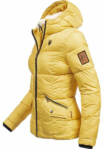 Navahoo Winterjacke "Megan" mit Kapuze stylische Damen Steppjacke mit Teddy günstig online kaufen