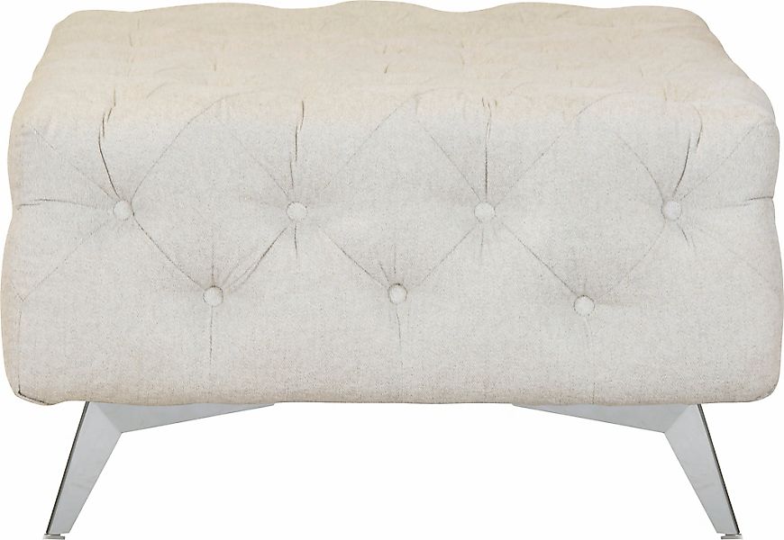 Home affaire Polsterhocker "Amaury" Chesterfield-Optik, Breite 80cm, Fußfar günstig online kaufen