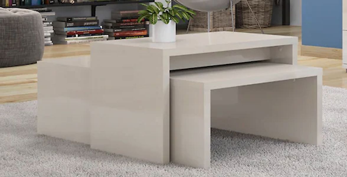Places of Style Couchtisch »Piano«, UV lackiert, 2-er Set günstig online kaufen
