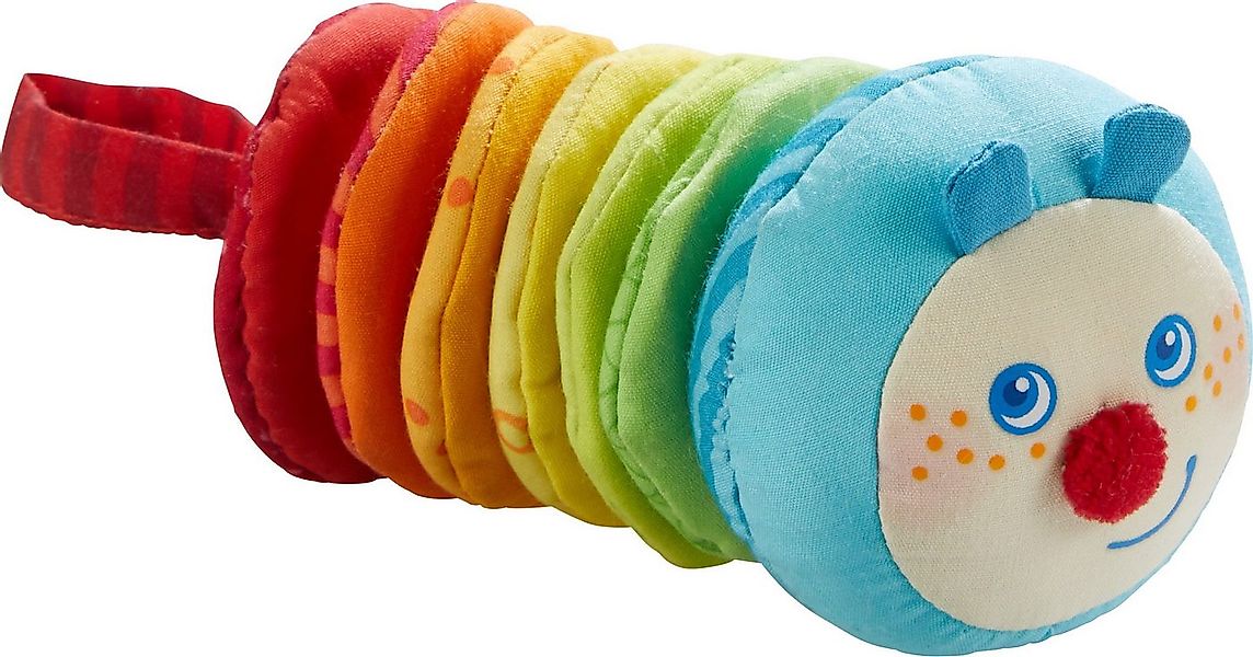Haba Lernspielzeug Babywelt Multifunktionsspielzeug Ratterfigur Raupe Mina günstig online kaufen