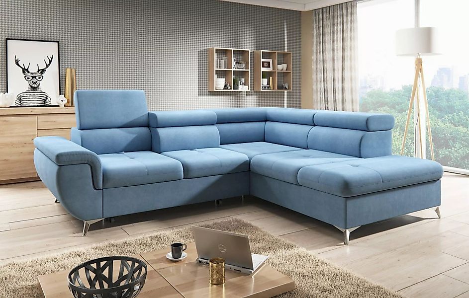 JVmoebel Sofa Stoff L-Form Couch Wohnlandschaft Ecksofa Garnitur Modern Des günstig online kaufen