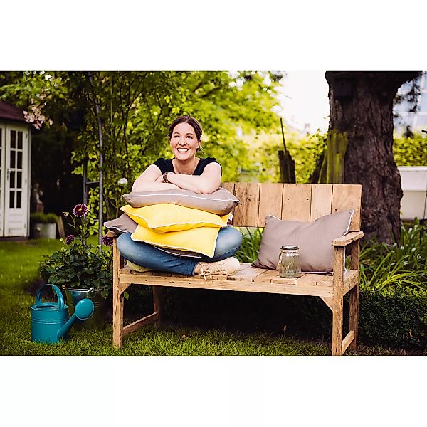 Siena Garden Bank Loreo 2-Sitzer Teak 124 cm x 60 cm x 90 cm Natur günstig online kaufen
