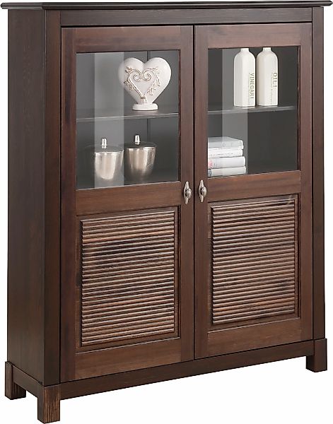 Home affaire Highboard "Rauna" Vitrine, Breite 111,6 cm, aus massiver Kiefe günstig online kaufen