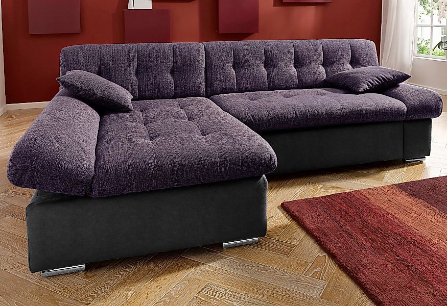 TRENDMANUFAKTUR Ecksofa "Reggae, modern und bequem, aktueller Materialmix, günstig online kaufen