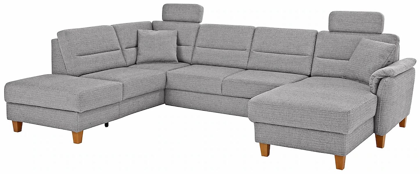 Home affaire Wohnlandschaft »Palmera U-Form«, Federkern, wahlweise mit Bett günstig online kaufen