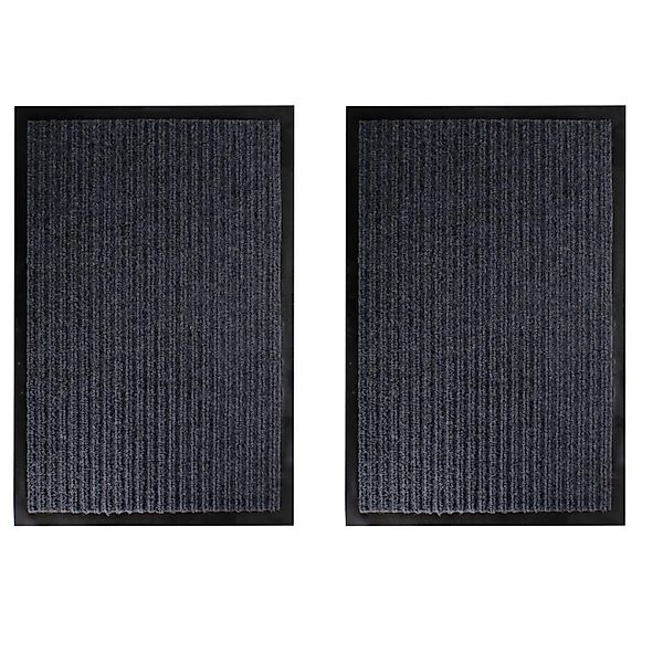 Mojawo 2 Stück Schmutzfangmatte Eingangsmatte 40x60cm Grau Türmatte Fußmatt günstig online kaufen