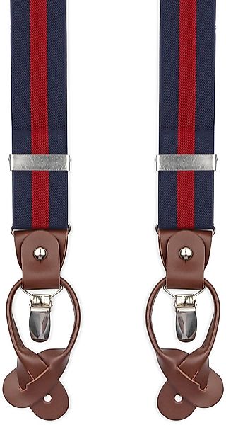 Suitable Luxe Hosenträger Navy Streifen Rot - günstig online kaufen