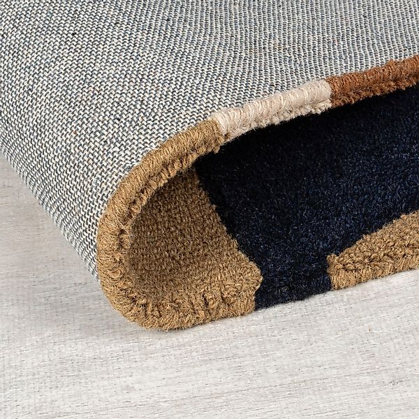 FLAIR RUGS Wollteppich »Mia Arch«, rechteckig, 12 mm Höhe, mit gebogener Ka günstig online kaufen
