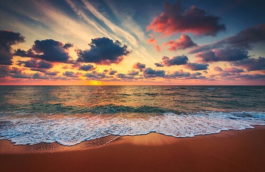 Papermoon Fototapete »STRAND-SONNENUNTERGANG WOLKEN DÄMMERUNG MEER LANDSCHA günstig online kaufen