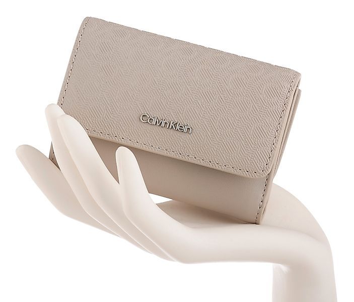 Calvin Klein Geldbörse "CK MUST AOP SMALL TRIFOLD W ZIP" Damen Portemonnaie günstig online kaufen