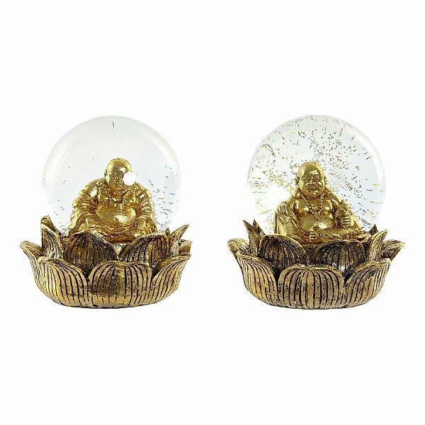 Deko-figur Dkd Home Decor Harz Kristall Buddha (2 Pcs) (15 X 15 X 16 Cm) günstig online kaufen