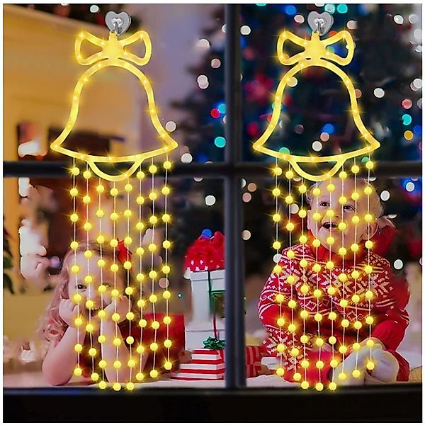 VIVIHEYDAY Beleuchtetes Fensterbild Glocken Weihnachtsdeko Mit günstig online kaufen