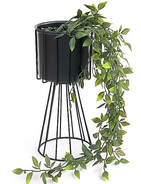 DanDiBo Blumenhocker Metall Schwarz 32 cm Blumenständer Modern Pflanzenhock günstig online kaufen
