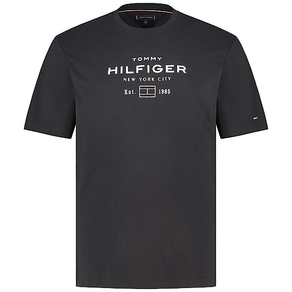 Tommy Hilfiger T-Shirt mit Label-Print Farbe schwarz Größe: 5XL günstig online kaufen