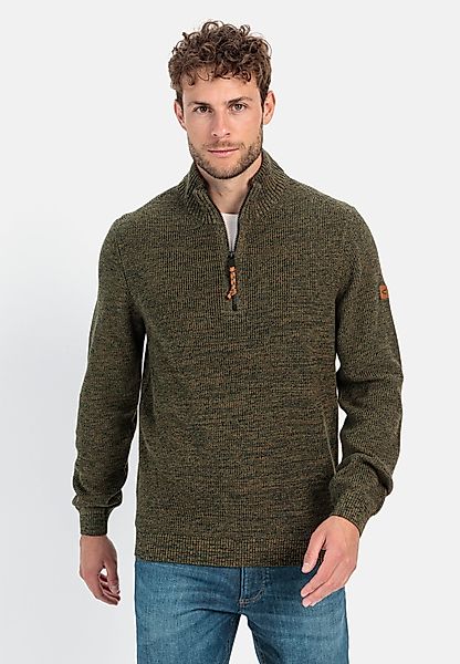 camel active Strickpullover aus Baumwollmix Langarm günstig online kaufen