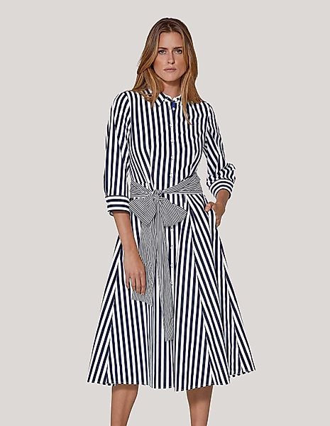MADELEINE Midikleid Gestreiftes Hemdblusenkleid mit Bindeschärpe günstig online kaufen