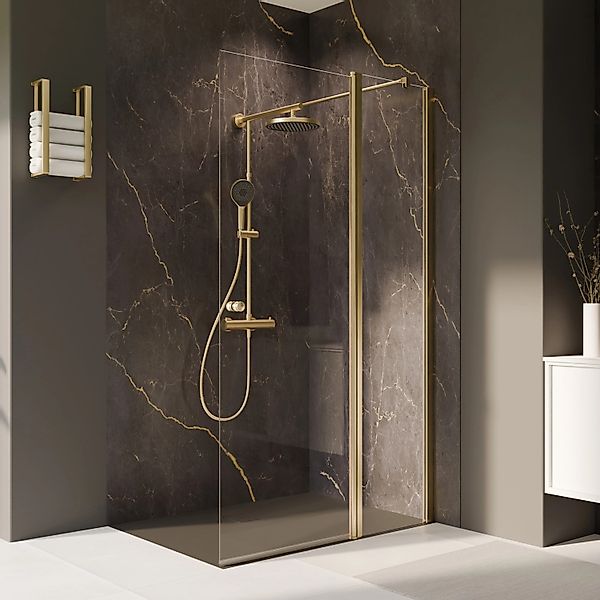 Breuer Duschwand Elana 2.0 mit Beweglichem Element Klarglas 200 x 100 cm Re günstig online kaufen