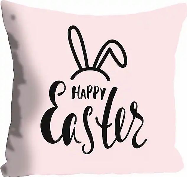 queence Dekokissen »Happy Easter rosa«, Kissenhülle,Happy Easter,Hasenohren günstig online kaufen