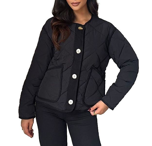 Ital-Design Steppjacke Modische gesteppte Jacke mit Knöpfen für Damen (9076 günstig online kaufen