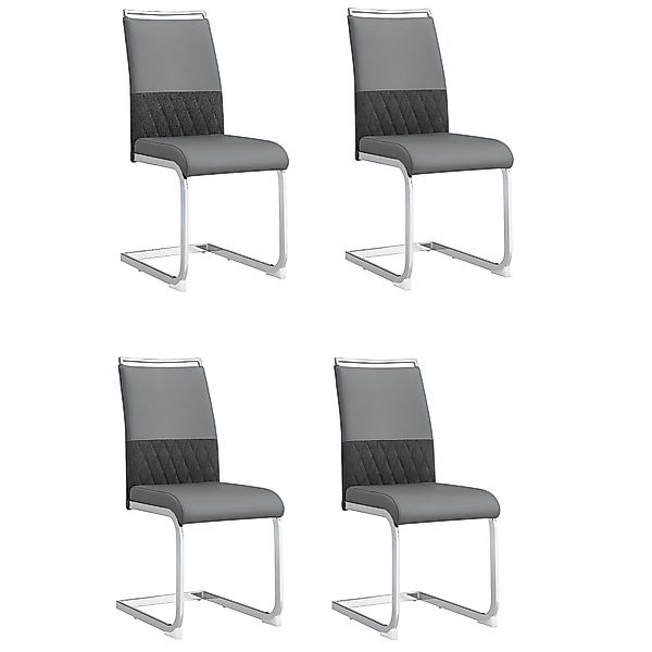 HOMCOM Set aus 4 modernen ergonomischen Esszimmerstühlen mit hoher Rückenle günstig online kaufen