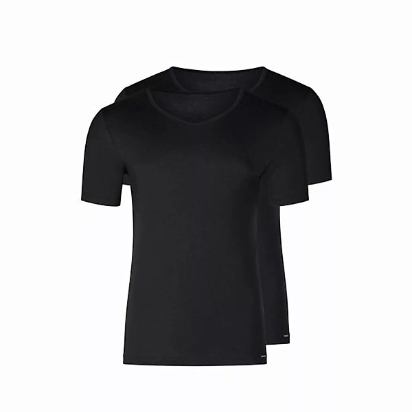 SKINY Herren T-Shirt, 2er Pack - Unterhemd, Halbarm, V-Auschnitt, Cotton Sc günstig online kaufen