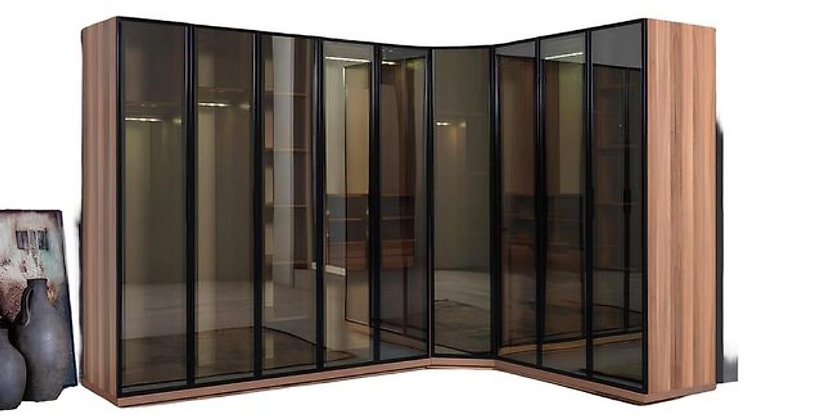 JVmoebel Kleiderschrank Begehbarer Schrank Elemente Glasschrank Durchsichti günstig online kaufen