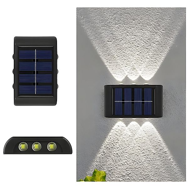 HS.SUPPLY LED Außen-Wandleuchte Solar LED Wandleuchte günstig online kaufen