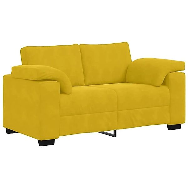 vidaXL Zweisitzer-Sofa Gelb 120 cm Samt 4105263 günstig online kaufen