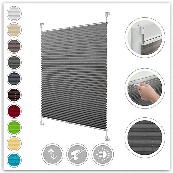 LICHTBLICK ORIGINAL Plissee Klemmfix, Lichtschutz, ohne Bohren, verspannt, günstig online kaufen