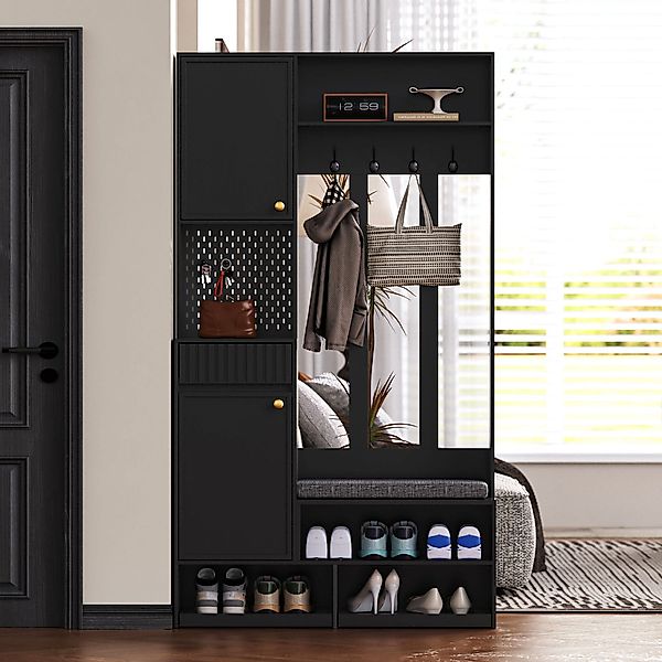 KLAM HOME Garderoben-Set Garderobenset, Komplett-Set Flurgarderobe günstig online kaufen