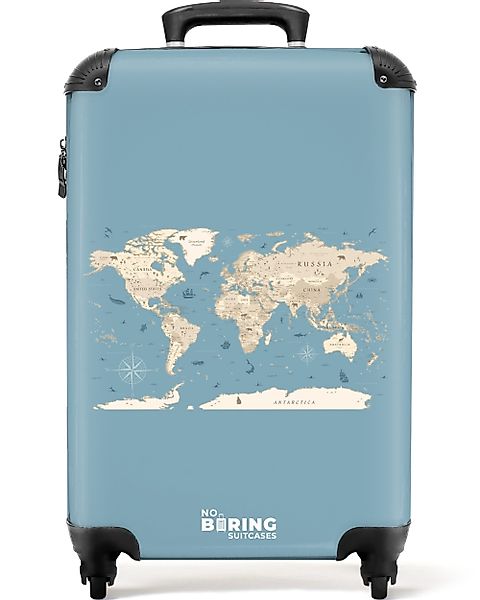 NoBoringSuitcases.com© Hartschalen-Trolley Weltkarte - Ozean - Realistisch günstig online kaufen