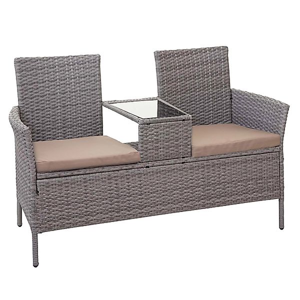 MCW Gartenbank MCW-E24, Poly-Rattan, mit Armlehnen, günstig online kaufen