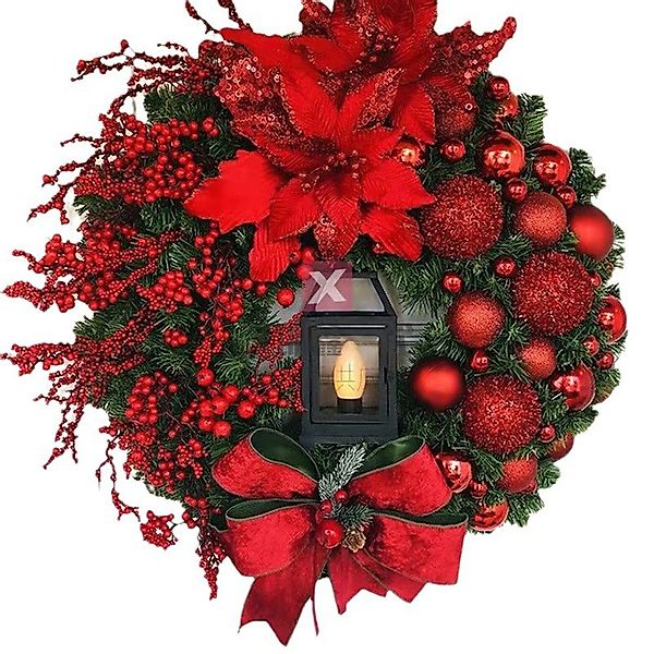 Coonoor Dekokranz LED Künstlicher Weihnachtskranz für günstig online kaufen