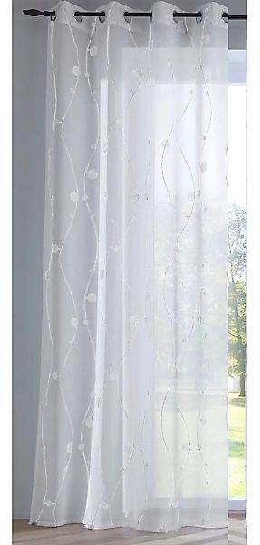 Kutti Vorhang "Nelly" Ösen 1 Stk. tlg. mit praktischen Ösen, halbtransparen günstig online kaufen