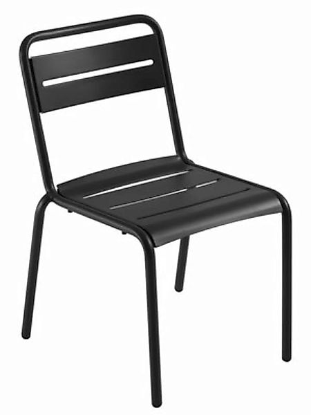 Stapelbarer Stuhl Star metall schwarz / Metall - Emu - Schwarz günstig online kaufen