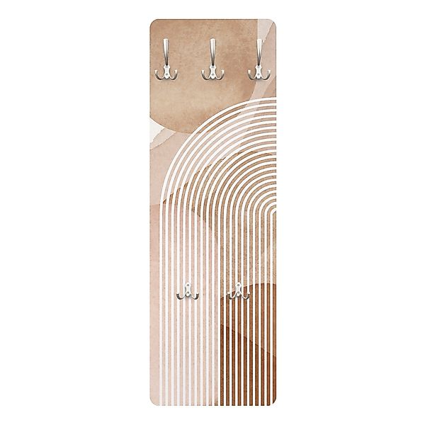 Bilderdepot24 Garderobenpaneel beige Aquarell Kunst Geometrische günstig online kaufen