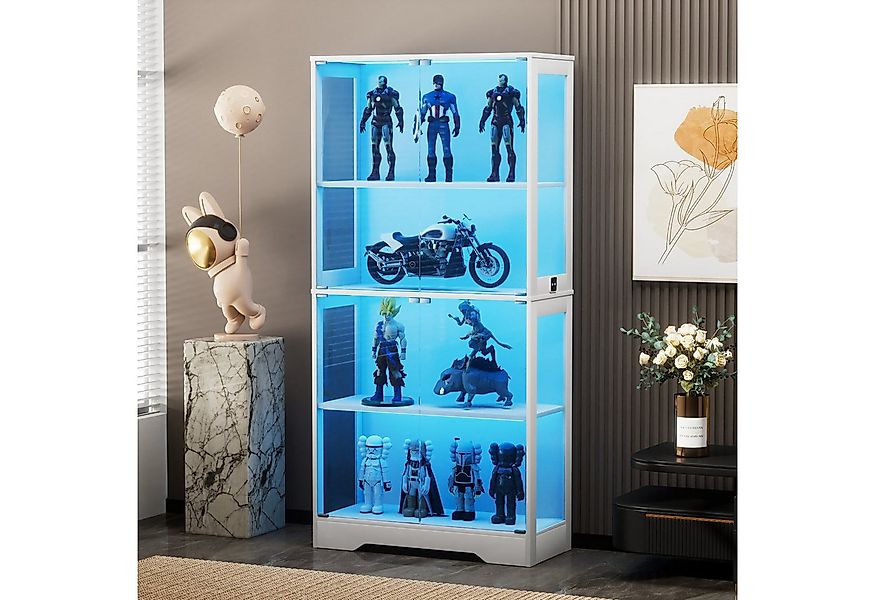 Fanttik Hochschrank Vitrinen mit Intelligente Sensorik und 4-Lagen und LED günstig online kaufen