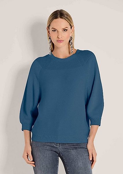 MADELEINE Strickpullover Zeitloser Baumwollpullover mit Perlfang-Muster Her günstig online kaufen