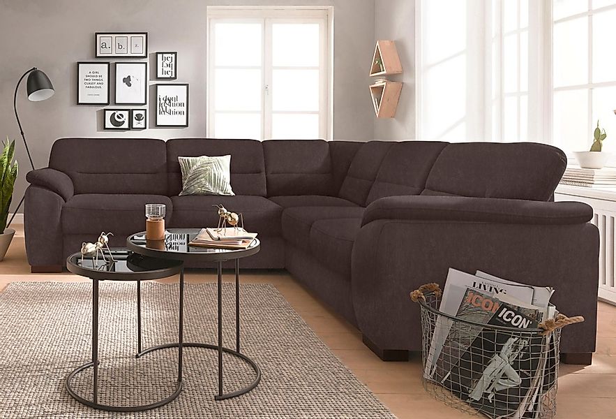 sit&more Ecksofa "Montego L-Form, B: 256cm" wahlweise mit Bettfunktion und günstig online kaufen