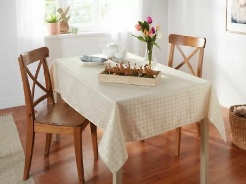 HOME Living Tafeldecke Glanzpunkt Tischdecken creme günstig online kaufen