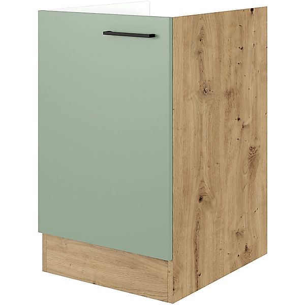 Flex-Well Exclusiv Spülenschrank SPU 50 Cara 50 cm Schilfgrün matt-Artisan günstig online kaufen